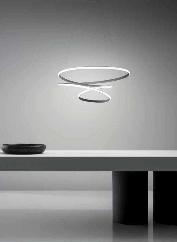 GEALUCE montatura in alluminio bianco-oro-titanio satinato. Diffusore in silicone bianco opale. LED DIVA S/G GEALUCE montatura in alluminio bianco-oro-titanio satinato. Diffusore in silicone bianco opale. LED DIVA S/G